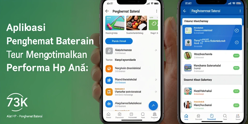 Tampilan antarmuka <strong>73K</strong> yang intuitif dan mudah digunakan untuk menghemat baterai.
