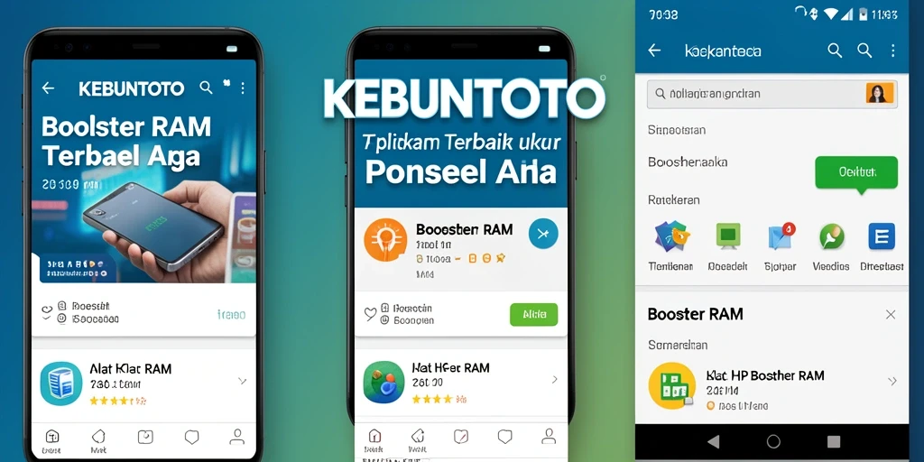 Tampilan antarmuka sederhana aplikasi Booster RAM KEBUNTOTO.
