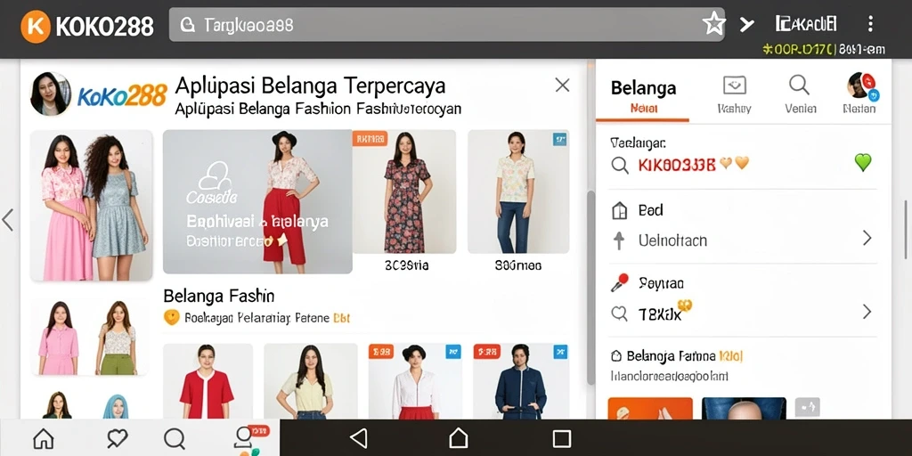 Tampilan antarmuka aplikasi KOKO288 yang modern dan stylish.