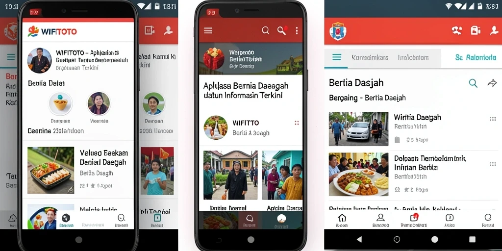 Antarmuka aplikasi WIFITOTO menampilkan berita daerah yang informatif dan terkini.