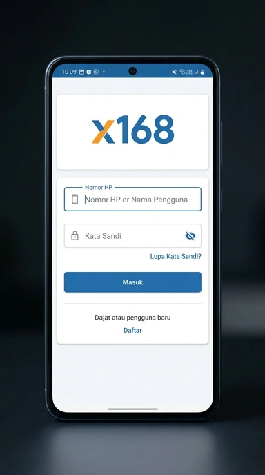 Tampilan halaman login x168