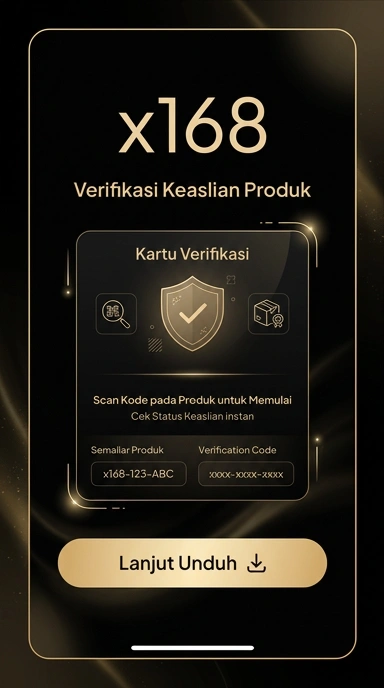 Tampilan kanal resmi x168